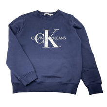 Load image into Gallery viewer, Girls Calvin Klein Jeans, navy cotton sweater / jumper, EUC, size 10,  