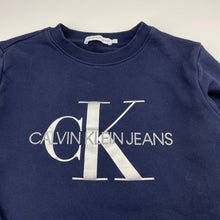 Load image into Gallery viewer, Girls Calvin Klein Jeans, navy cotton sweater / jumper, EUC, size 10,  