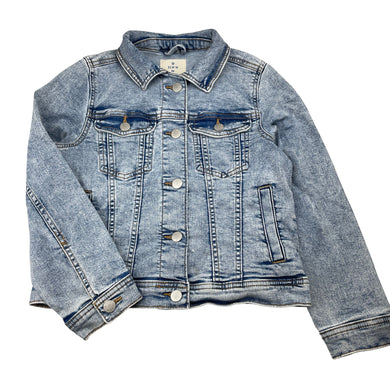 Girls Target, blue stretch denim jacket, FUC, size 10,  