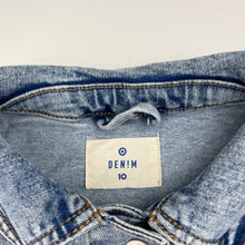 Load image into Gallery viewer, Girls Target, blue stretch denim jacket, FUC, size 10,  