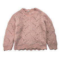 Load image into Gallery viewer, Girls pink, chenille knit sweater / jumper, GUC, size 4,  