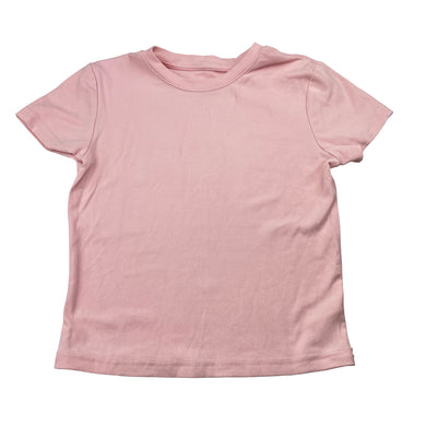Girls Liang Ye, pink stretchy tee / top, no size, armpit-armpit: 35cm, EUC, size 10-12,  