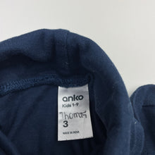 Load image into Gallery viewer, Unisex Anko, navy cotton skivvy top, GUC, size 3,  