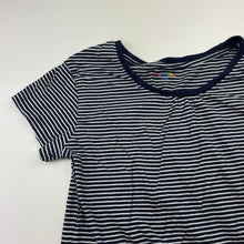 Load image into Gallery viewer, Girls POPPERS, navy stripe cotton tee / top, GUC, size 11-12,  