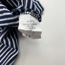 Load image into Gallery viewer, Girls POPPERS, navy stripe cotton tee / top, GUC, size 11-12,  