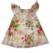 Load image into Gallery viewer, Girls Mardi Amber, lightweight floral cotton top, armpit-armpit: 27cm, L: 42cm, EUC, size 3-4,  