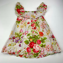 Load image into Gallery viewer, Girls Mardi Amber, lightweight floral cotton top, armpit-armpit: 27cm, L: 42cm, EUC, size 3-4,  