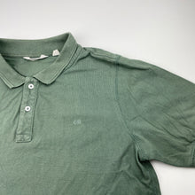 Load image into Gallery viewer, Boys COUNTRY ROAD, khaki cotton polo shirt top (wash fade), FUC, size 14,  