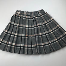 Load image into Gallery viewer, Girls Fruit hee, wool blend pleated skirt, elasticated, L:31cm, EUC, size 5-6,  