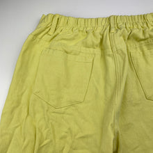 Load image into Gallery viewer, Girls embellished, yelloe denim shorts, elasticated, EUC, size 15-16,  