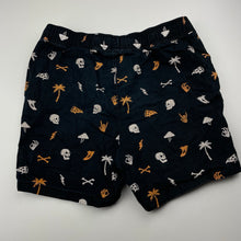 Load image into Gallery viewer, Boys Anko, stretch cotton shorts, elasticated, skulls, GUC, size 10,  