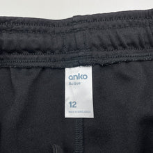 Load image into Gallery viewer, Unisex Anko, black sports / activewear shorts, elasticated, GUC, size 12,  