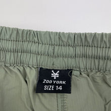 Load image into Gallery viewer, Boys ZOO YORK, khaki lightweight board shorts, elasticated, EUC, size 14,  