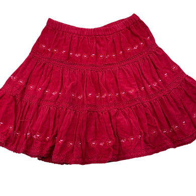 Girls Pumpkin Patch, vintage corduroy cotton skirt, adjustable, L:35cm, GUC, size 4,  