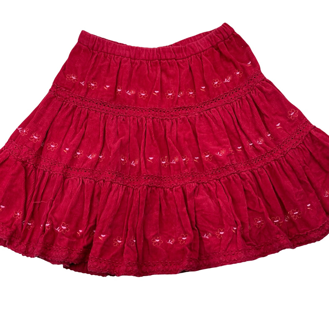 Girls Pumpkin Patch, vintage corduroy cotton skirt, adjustable, L:35cm, GUC, size 4,  