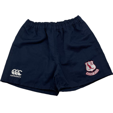 Boys Canterbury, navy sports shorts, Manly Roos, EUC, size 12,  