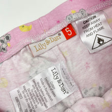 Load image into Gallery viewer, Girls Lily &amp; Dan, pink cotton pyjama top &amp; bottoms, GUC, size 5,  