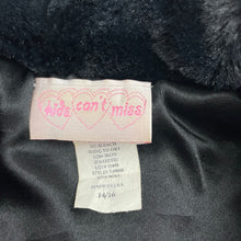 Load image into Gallery viewer, Girls Kids Can&#39;t Miss, black faux fur vest, armpit-armpit: 37cm, GUC, size 14-16,  
