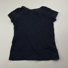 Load image into Gallery viewer, Girls Anko, navy cotton tee / top, flowers, GUC, size 4,  