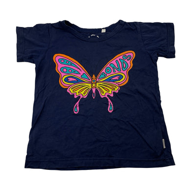 Girls BONDS, navy Australian cotton tee / top, butterfly, GUC, size 4,  