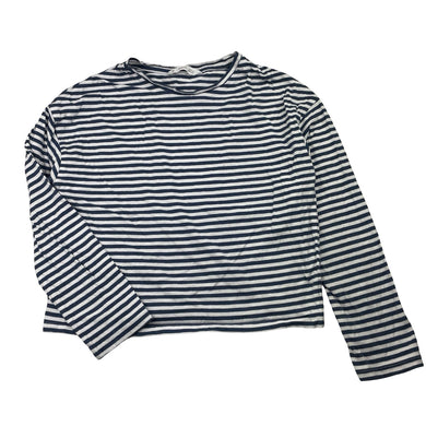 Girls MNG, striped cotton long sleeve top, GUC, size 9-10,  