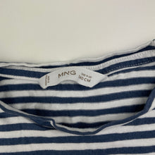 Load image into Gallery viewer, Girls MNG, striped cotton long sleeve top, GUC, size 9-10,  