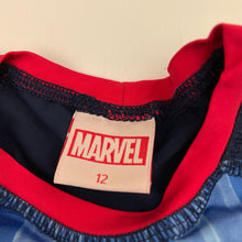 Load image into Gallery viewer, Boys MARVEL, Superhero long sleeve rashie / swim top, GUC, size 12,  