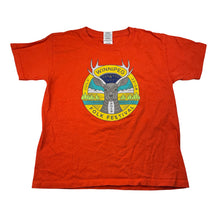Load image into Gallery viewer, Unisex GILDAN, orange cotton tee / top, Size XS, armpit-armpit: 38cm, EUC, size 7-8,  