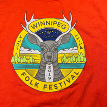 Load image into Gallery viewer, Unisex GILDAN, orange cotton tee / top, Size XS, armpit-armpit: 38cm, EUC, size 7-8,  