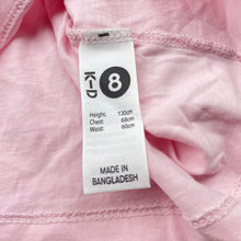 Load image into Gallery viewer, Unisex KID, pink cotton tee / top, EUC, size 8,  