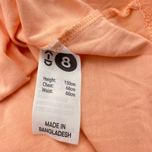 Load image into Gallery viewer, Unisex KID, coral cotton tee / top, EUC, size 8,  