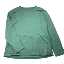 Load image into Gallery viewer, Boys ORGANIC RAINBOW, green cotton long sleeve tee / top, EUC, size 13-14,  