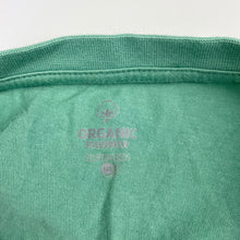 Load image into Gallery viewer, Boys ORGANIC RAINBOW, green cotton long sleeve tee / top, EUC, size 13-14,  