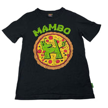 Load image into Gallery viewer, Boys MAMBO, x TM Ninja Turtles black cotton tee / top, pizza, EUC, size 14,  