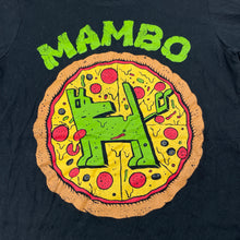 Load image into Gallery viewer, Boys MAMBO, x TM Ninja Turtles black cotton tee / top, pizza, EUC, size 14,  