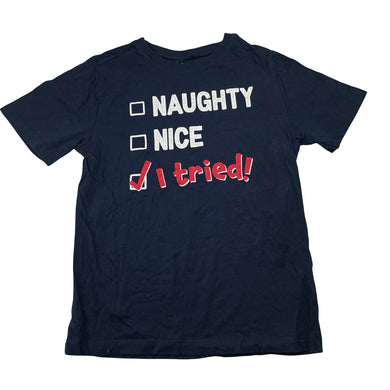 Unisex Anko, navy cotton Christmas tee / top, EUC, size 10,  