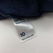 Load image into Gallery viewer, Unisex Anko, navy cotton Christmas tee / top, EUC, size 10,  