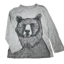 Load image into Gallery viewer, Boys Target, grey marle long sleeve top, bear, GUC, size 9,  