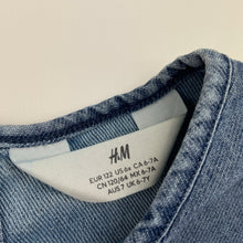 Load image into Gallery viewer, Girls H&amp;M, stretchy knit denim top, GUC, size 7,  