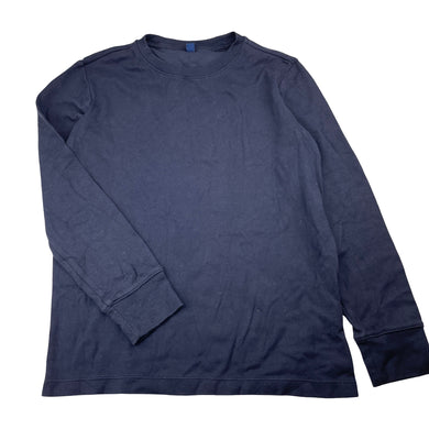 Boys UNIQLO, navy soft cotton long sleeve top, EUC, size 9-10,  