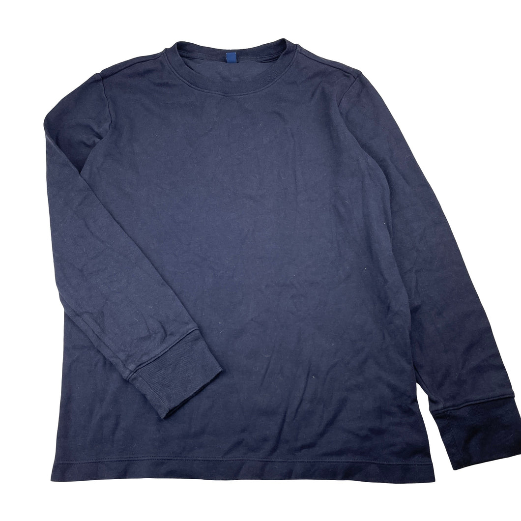 Boys UNIQLO, navy soft cotton long sleeve top, EUC, size 9-10,  