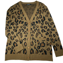 Load image into Gallery viewer, Unisex BEAU HUDSON, leopard print knit cardigan / sweater, L:61cm, EUC, size 9-10,  
