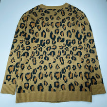 Load image into Gallery viewer, Unisex BEAU HUDSON, leopard print knit cardigan / sweater, L:61cm, EUC, size 9-10,  
