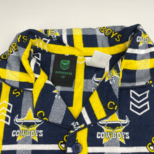 Load image into Gallery viewer, Unisex NRL SUPPORTER, COWBOYS flannel cotton pyjama top, EUC, size 12,  