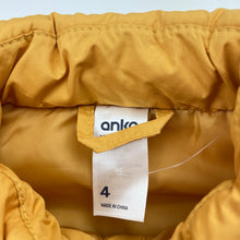 Load image into Gallery viewer, Unisex Anko, yellow puffer vest / sleeveless jacket, EUC, size 4,  