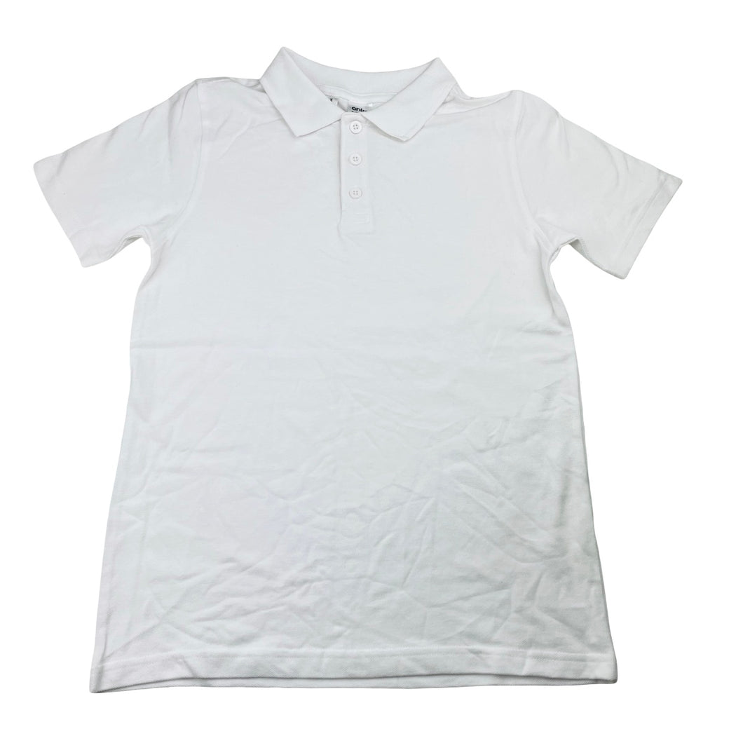 Unisex Anko, white cotton school polo shirt top, EUC, size 10,  