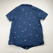 Load image into Gallery viewer, Boys Anko, navy cotton short sleeve shirt, EUC, size 5,  