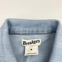 Load image into Gallery viewer, Girls Breakers, embroidered stretch denim jacket, GUC, size 4,  