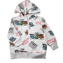 Load image into Gallery viewer, Boys MARVEL, fleece-lined zip hoodie sweater, GUC, size 4,  