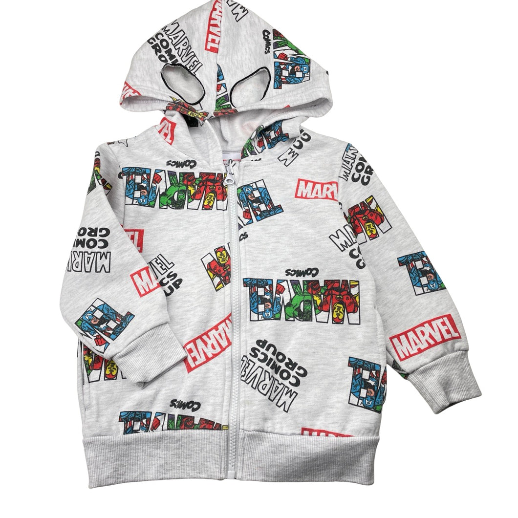 Boys MARVEL, fleece-lined zip hoodie sweater, GUC, size 4,  